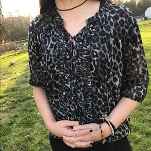 leopard print blouse